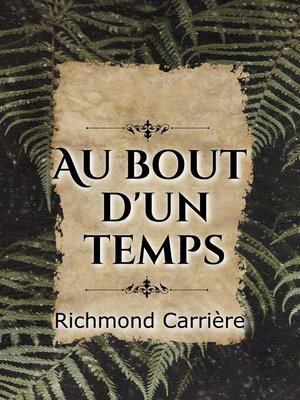 cover image of Au bout d'un temps